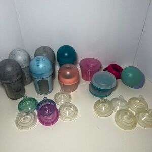 Large Lot of Assorted Marble Boon Bottles and Accessories Assorted Sizes Extras